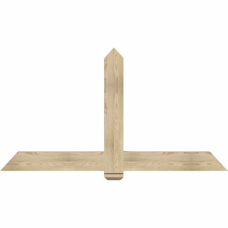 Ekena Millwork Eugene Rough Sawn Timber Gable Bracket, Douglas Fir, 72"W x 39"H x 4"D x 6"F, 13/12 Pitch GBW072X39X0406EUG00RDF